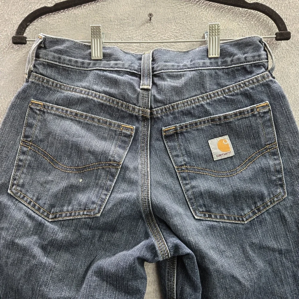 Carhartt Men Jeans 28X32 Blue Denim 101483 Relaxed Fit Holter 31